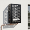 Laser-cut wall-mounted gas geyser cage for 5L, 8L, 10L and 12L gas geysers with powder-coated mild steel finish