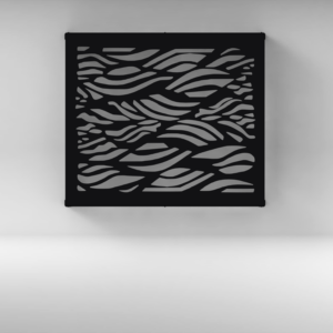 Laser-cut outdoor air conditioner cover designed for 24000 BTU wall-mounted condenser units