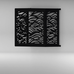 Laser-cut outdoor air conditioner cover designed for 24000 BTU wall-mounted condenser units