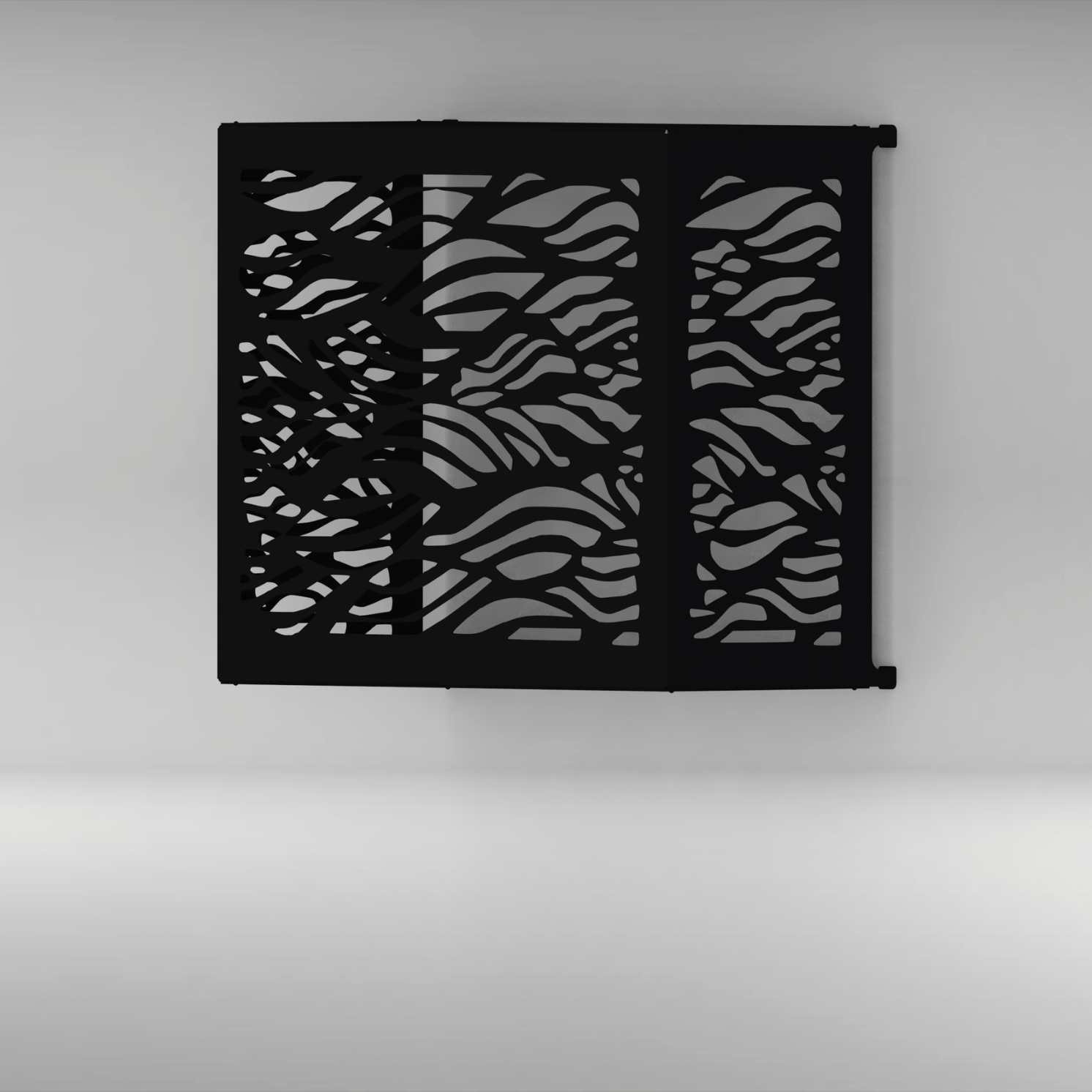 Laser-cut outdoor air conditioner cover designed for 24000 BTU wall-mounted condenser units