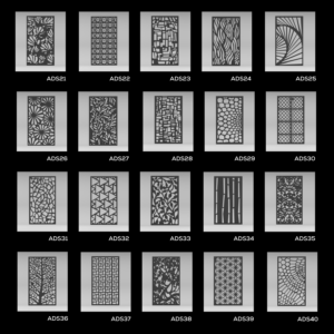 laser-cut architectural pattern for decorative metal panels and privacy screens