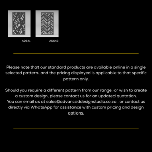 laser-cut architectural pattern for decorative metal panels and privacy screens