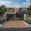 Modern laser-cut sliding driveway gate with decorative metal panels and powder-coated finish
